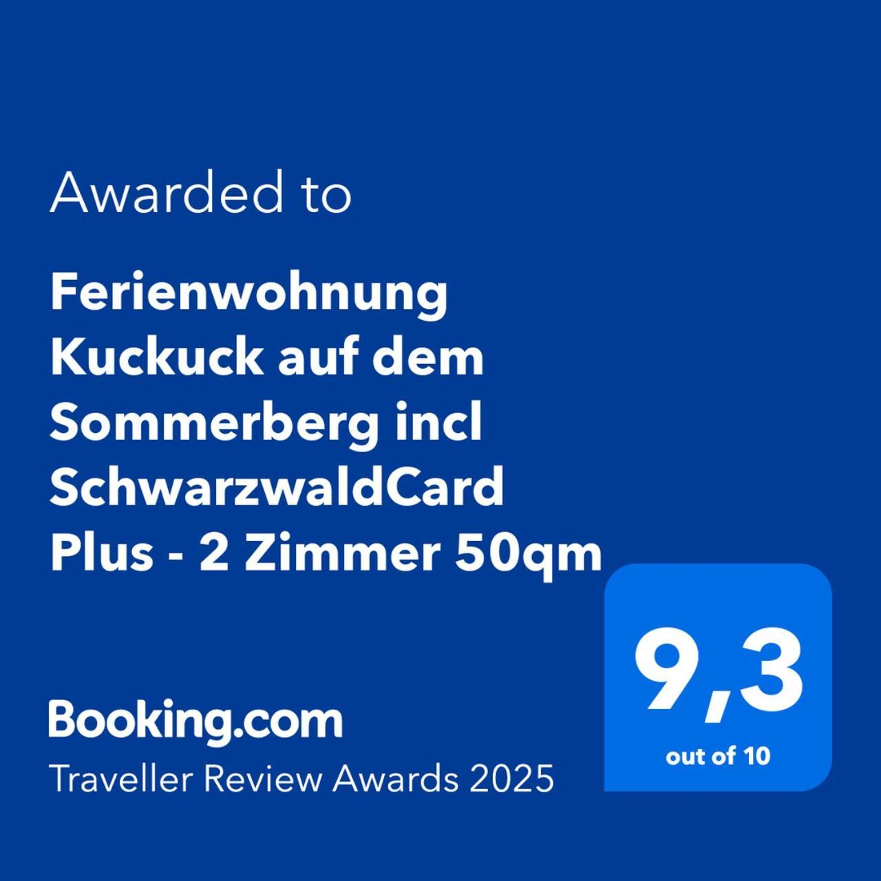 Ferienwohnung Kuckuck Auf Dem Sommerberg Incl Schwarzwaldcard Plus - 2 Zimmer 50Qm Бад-Вільдбад Екстер'єр фото